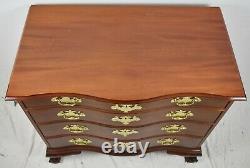 Baker Colonial Williamsburg Mahogany Serpentine Chest of Drawers Claw & Ball