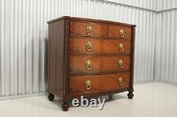 Baker English Mahogany Regency Style Bow Front Chest Of Drawers