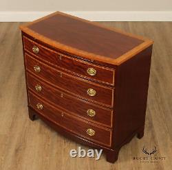Baker Federal Style Banded Mahogany Bow Front Chest