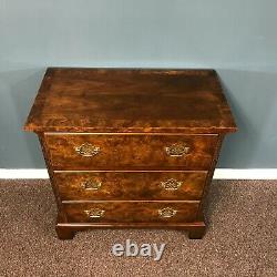 Baker Furniture Chinese Chippendale Style Mahogany & Burl Bachelor Chest