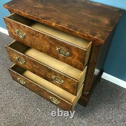 Baker Furniture Chinese Chippendale Style Mahogany & Burl Bachelor Chest