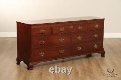 Baker Furniture Chippendale Style Banded Mahogany Double Chest
