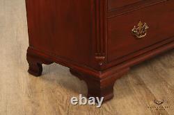 Baker Furniture Chippendale Style Banded Mahogany Double Chest