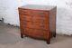 Baker Furniture Georgian Banded Mahogany Bow Front Chest of Drawers or Commode