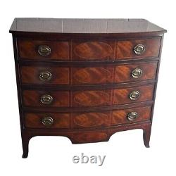 Baker Historic Charleston Mahogany Bow Front Inlaid Chest