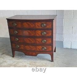 Baker Historic Charleston Mahogany Bow Front Inlaid Chest