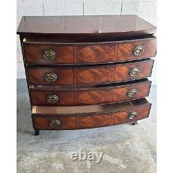 Baker Historic Charleston Mahogany Bow Front Inlaid Chest