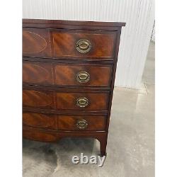 Baker Historic Charleston Mahogany Bow Front Inlaid Chest