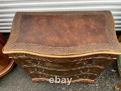Baker Historic Chippendale Style Chinoiserie decorated Serpentine Chest