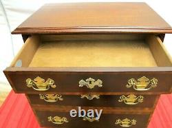 Baker Inlaid Mahogany Bachelor 2 Drawer Chest 22 Tall