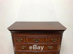 Banded Mahogany Chippendale Tall Chest on Chest by White of Mebane