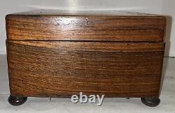 Beautiful Antique Jewelry CHEST Sailor 1840 Inlaid MOP Fitted Interior