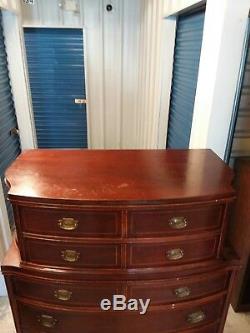 Beautiful Antique Mahogany Chest with brass fixtures