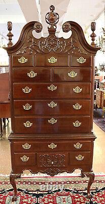 Beautiful Councill Craftsman Mahogany Chippendale High Chest of Drawers Highboy