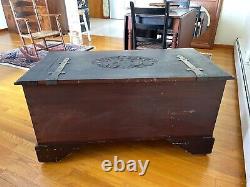 Beautiful Hand Carved Mahogany Chippendale Ball & Claw Two Drawer Hope Chest