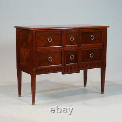 Beautiful Mahogany wood Chest of Drawers Dresser with Brass Hardware