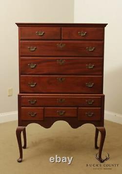 Bench Made Solid Mahogany Queen Anne Style Highboy Chest