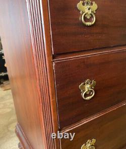 Berkey & Gay Furniture Mahogany High Boy Chest Of Drawers in Superior Condition