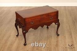 Biggs Furniture Queen Anne Style Mahogany Silverware Chest Table