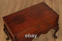 Biggs Furniture Queen Anne Style Mahogany Silverware Chest Table