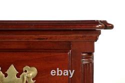 CARVED MAHOGANY LOWBOY American Chippendale Style Antique Chest of Drawers