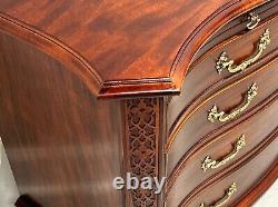CENTURY FURNITURE Mahogany Chippendale Serpentine Bachelor Chest