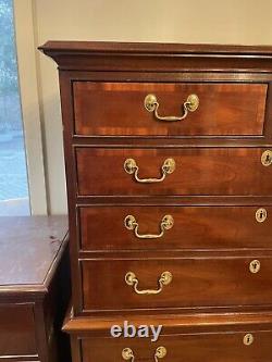 COUNCILL CRAFTSMEN Chippendale Style Mahogany Chest Of Drawers Dresser Furniture