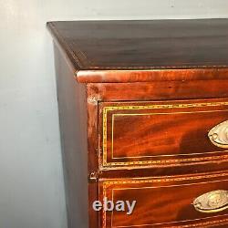 Ca. 1780-1810 Georgian Bow Front Inlaid Chest of Drawers