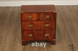 Campaign Style Vintage Mahogany Nightstand Chest