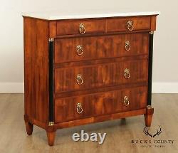 Century French Empire Style Marble Top Chest of Drawers