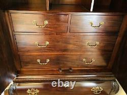 Century Furniture Chippendale Mahogany Bombay Base Armoire-houses Clothes Or Tv