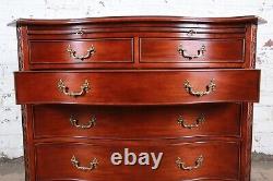 Century Furniture Chippendale Mahogany Bow Front Chest of Drawers or Commode