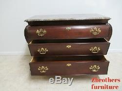 Century Furniture Mahogany Bombay Commode Dresser Chest Console Marble Top