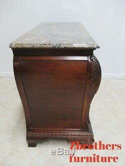 Century Furniture Mahogany Bombay Commode Dresser Chest Console Marble Top