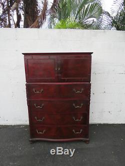 Chinese Chippendale Mahogany Tall Chest of Drawers by Hellam Furniture 9300