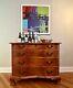 Chippendale Bachelors Chest of Drawers, Solid Tiger Maple, Serpentine, Credenza