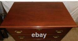 Chippendale Mahogany Fluted Column 4 Drawer Chest By Norris