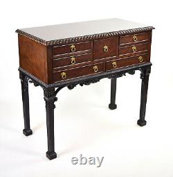 Chippendale Rococo Style Mahogany Silver Chest Sideboard Jewelry Cabinet