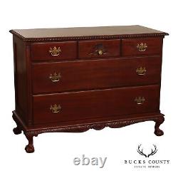 Chippendale Style Antique Bench Made Mahogany Chest of Drawers