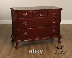 Chippendale Style Antique Bench Made Mahogany Chest of Drawers