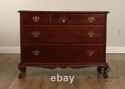 Chippendale Style Antique Bench Made Mahogany Chest of Drawers