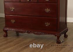 Chippendale Style Antique Bench Made Mahogany Chest of Drawers