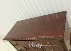 Chippendale Style Carved Mahogany Ball & Claw Lowboy Chest