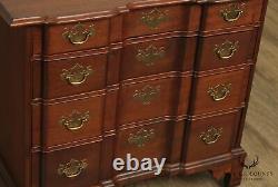 Chippendale Style Custom Mahogany Block Front Chest of Drawers