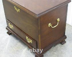 Chippendale Style Mahogany Lift Top Sugar Chest Lift Lid Chairside Chest