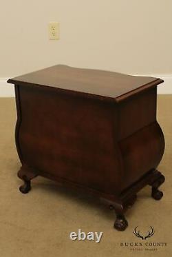 Chippendale Style Vintage Small Bombe Mahogany Chest of Drawers