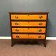 Circa 1800 Federal Period Four Drawer Tiger Maple & Mahogany Chest