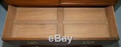 Circa 1880 Mahogany Military Campaign Chest Of Drawers Signed 93st High Lainton