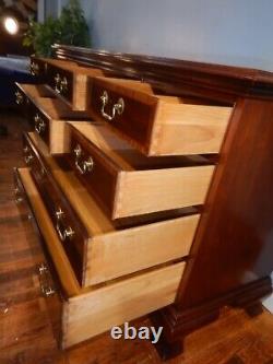 Councill Craftsman Banded Mahogany Chest 10 Drawer Dresser