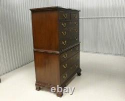 Councill Craftsman Chippendale Mahogany Chest On Chest